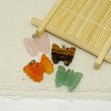 Natural Stone Butterfly Pendant DIY Bracelet Necklace Ornament