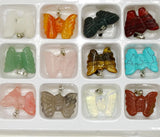 Natural Stone Butterfly Pendant DIY Bracelet Necklace Ornament