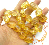 Natural Stone Citrine Quartz Crystal Irregular Beads Pendant for DIY Jewelry