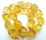 Natural Stone Citrine Quartz Crystal Irregular Beads Pendant for DIY Jewelry