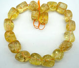 Natural Stone Citrine Quartz Crystal Irregular Beads Pendant for DIY Jewelry