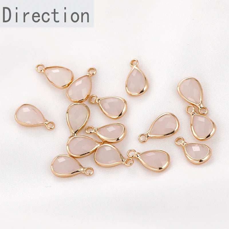 Natural Stone-Colored System Bag Small Water Drop DIY Jewelry-Making Material