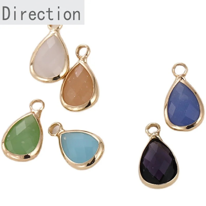 Natural Stone-Colored System Bag Small Water Drop DIY Jewelry-Making Material