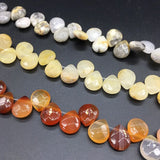 Stone Faceted Water Drop Loose Beads for DIY Jewelry Making