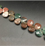 Stone Faceted Water Drop Loose Beads for DIY Jewelry Making