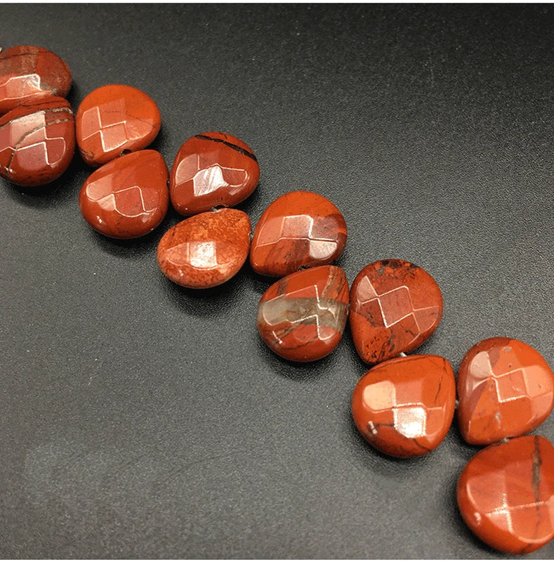 Stone Faceted Water Drop Loose Beads for DIY Jewelry Making