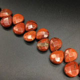 Stone Faceted Water Drop Loose Beads for DIY Jewelry Making