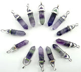 Fluorite Quartz Crystal Chakra Pendant DIY Jewelry Making Accessories