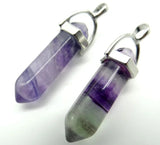 Fluorite Quartz Crystal Chakra Pendant DIY Jewelry Making Accessories