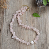 Baroque Pearl Necklace Stainless Steel Jewelry