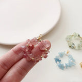 Natural Stone Circle Gravel Pendant DIY Earrings Necklace Bracelet Material
