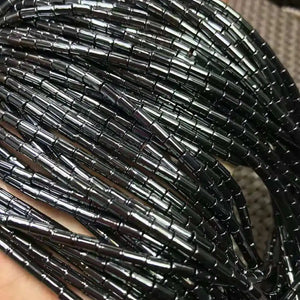 Hematite Tube Beads Loose Semi-Precious Stones Small Beads