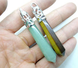 12pcs Natural Stone DIY Jewelry Pendant Set