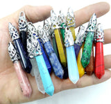 12pcs Natural Stone DIY Jewelry Pendant Set