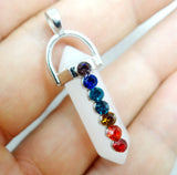 Natural Stone Lapis Tiger Eye Quartz Crystal Turquoises Pendant