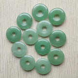Natural Stone Donut Charms Pendants 25mm for Jewelry Making 12pcs/lot