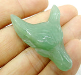 Natural Stone Pendant Quartz Crystal Tiger Eye Wolf Head Shape Pendant