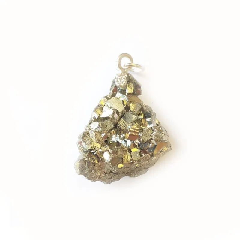Pyrite Pendant in Sterling Silver for Men or Women