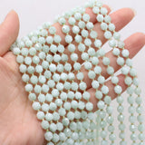 Green Angel Stone Cut Beads for DIY Necklaces Earrings