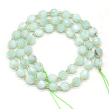 Green Angel Stone Cut Beads for DIY Necklaces Earrings