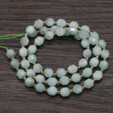Green Angel Stone Cut Beads for DIY Necklaces Earrings