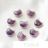 Natural Stone Double Hole Hanging Earrings DIY Material