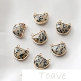 Natural Stone Double Hole Hanging Earrings DIY Material