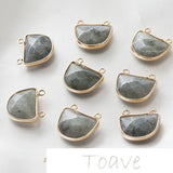 Natural Stone Double Hole Hanging Earrings DIY Material