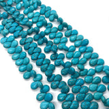Natural Stone Synthetic Beads Flat Water Drop Loose Beads for Jewelry Making