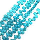 Natural Stone Synthetic Beads Flat Water Drop Loose Beads for Jewelry Making