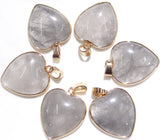 Tiger Eye Turquoise Opal Quartz Heart-Shaped Pendant DIY Jewelry