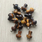 Tiger Eye Quartz Crystal Mushroom Pendants 20pcs/lot