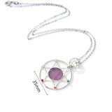 David Star Rhinestone Pendant Hexagram Necklace