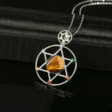 David Star Rhinestone Pendant Hexagram Necklace