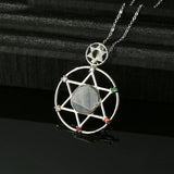 David Star Rhinestone Pendant Hexagram Necklace