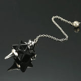 Natural Stones Merkaba Star Point Reiki Chakra Pendulum