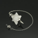 Natural Stones Merkaba Star Point Reiki Chakra Pendulum