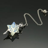 Natural Stones Merkaba Star Point Reiki Chakra Pendulum