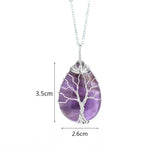 Tree of Life Natural Stone Pendant Necklace