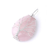 Tree of Life Natural Stone Pendant Necklace