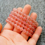 Strawberry Crystal Bracelet Rose Crystal Beads Jewelry