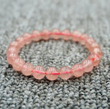 Strawberry Crystal Bracelet Rose Crystal Beads Jewelry