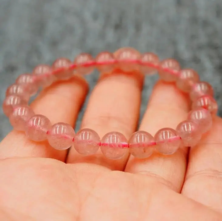 Strawberry Crystal Bracelet Rose Crystal Beads Jewelry