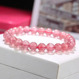 Strawberry Crystal Bracelet - Pink Crystal Hand String
