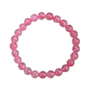 Strawberry Crystal Bracelet - Pink Crystal Hand String