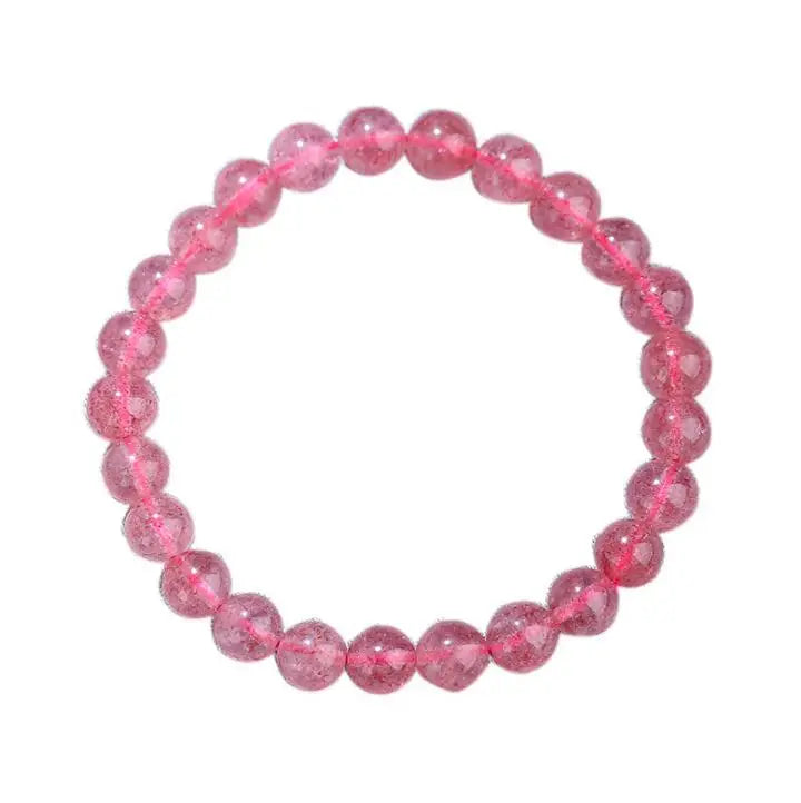 Strawberry Crystal Bracelet - Pink Crystal Hand String