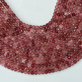 Strawberry Quartz Cube Beads for Jewelry Making
