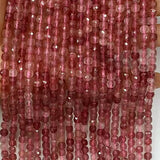 Strawberry Quartz Cube Beads for Jewelry Making