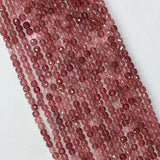Strawberry Quartz Cube Beads for Jewelry Making