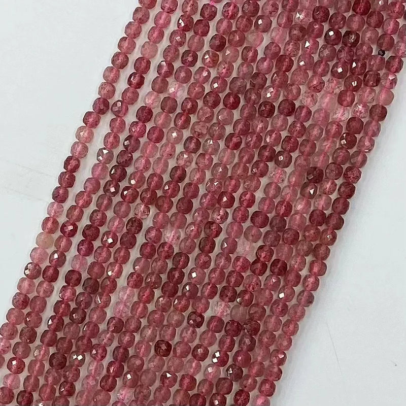 Strawberry Quartz Cube Beads for Jewelry Making